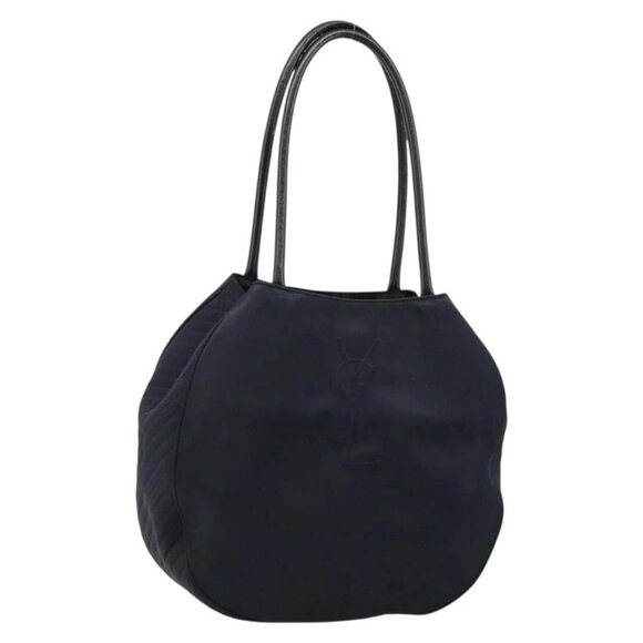 SAINT LAURENT Shoulder Bag Nylon Black Gold Auth yk19451 - Picture 1 of 16